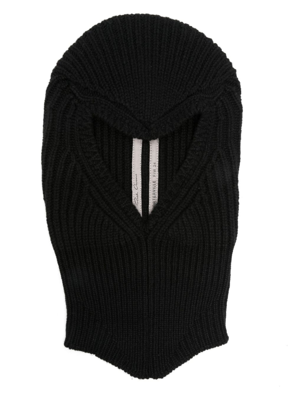 Rick Owens ribbed-knit balaclava - Black von Rick Owens