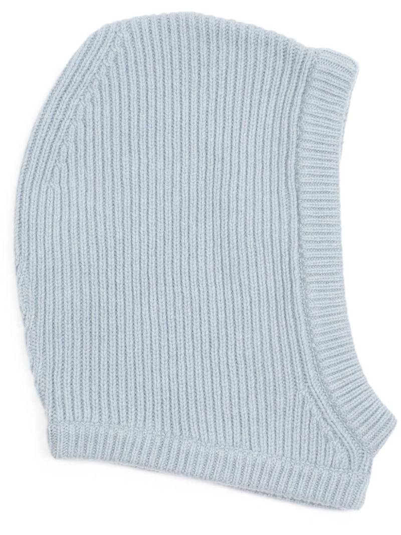 Rick Owens ribbed-knit balaclava - Blue von Rick Owens