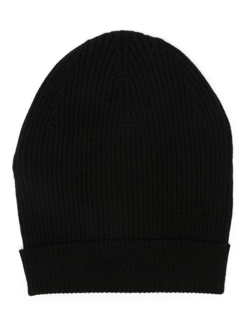 Rick Owens ribbed-knit beanie - Black von Rick Owens