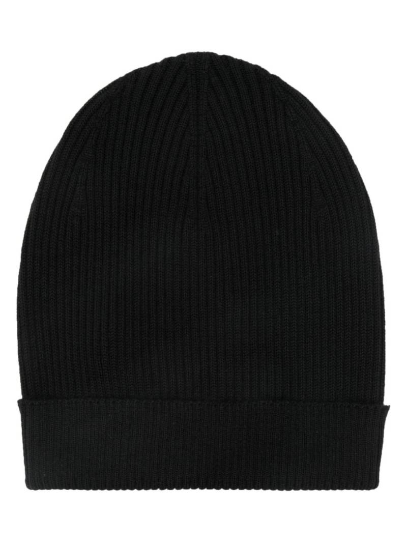 Rick Owens ribbed-knit beanie - Black von Rick Owens