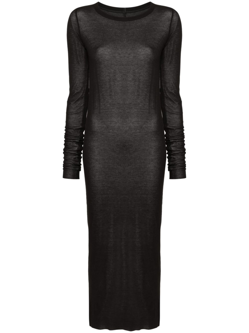 Rick Owens ribbed-knit midi dress - Brown von Rick Owens