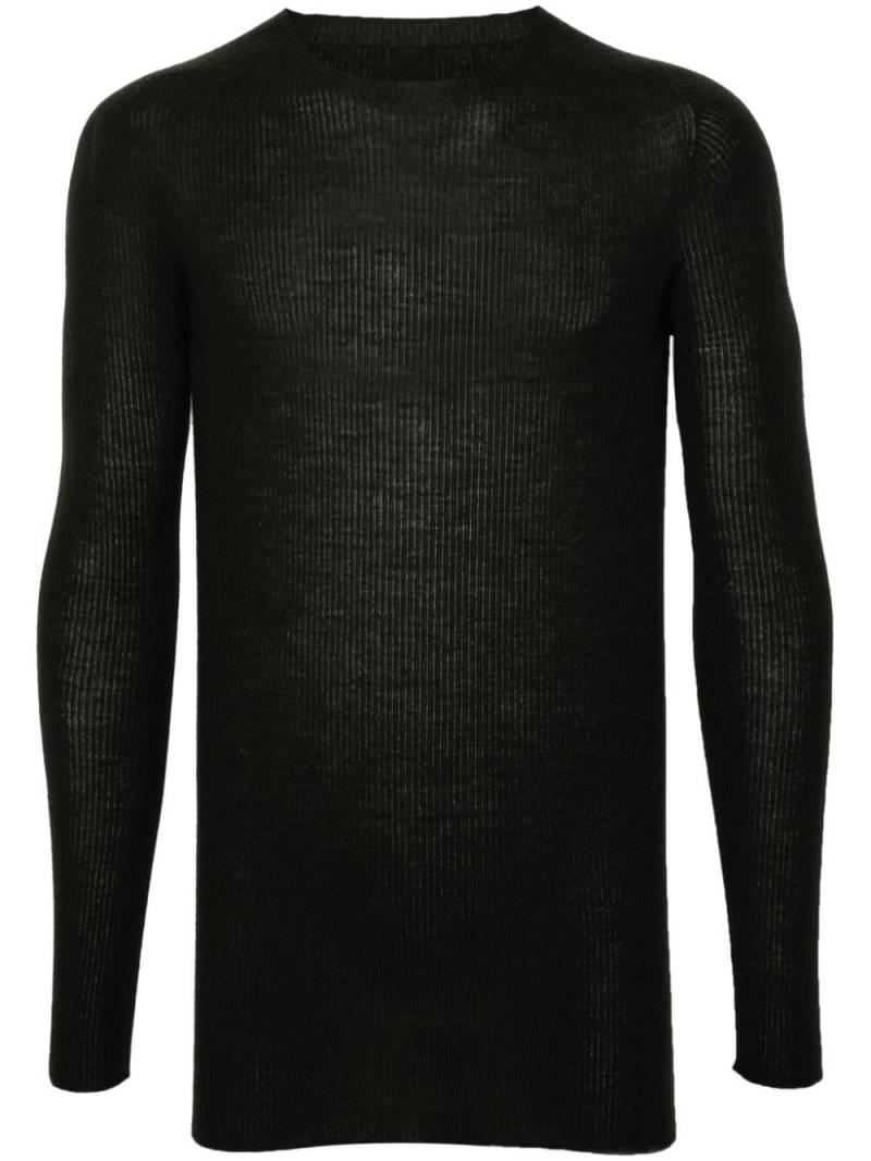 Rick Owens ribbed-knit virgin wool jumper - Green von Rick Owens