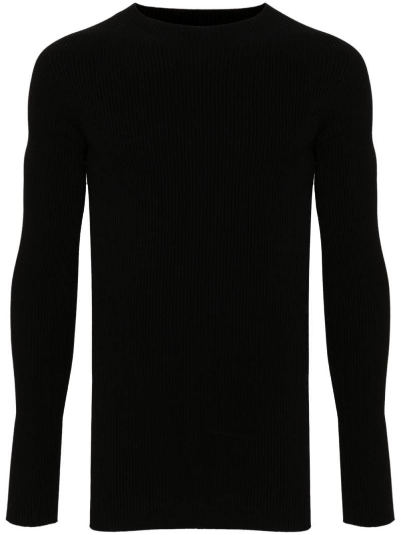 Rick Owens ribbed long-sleeve jumper - Black von Rick Owens