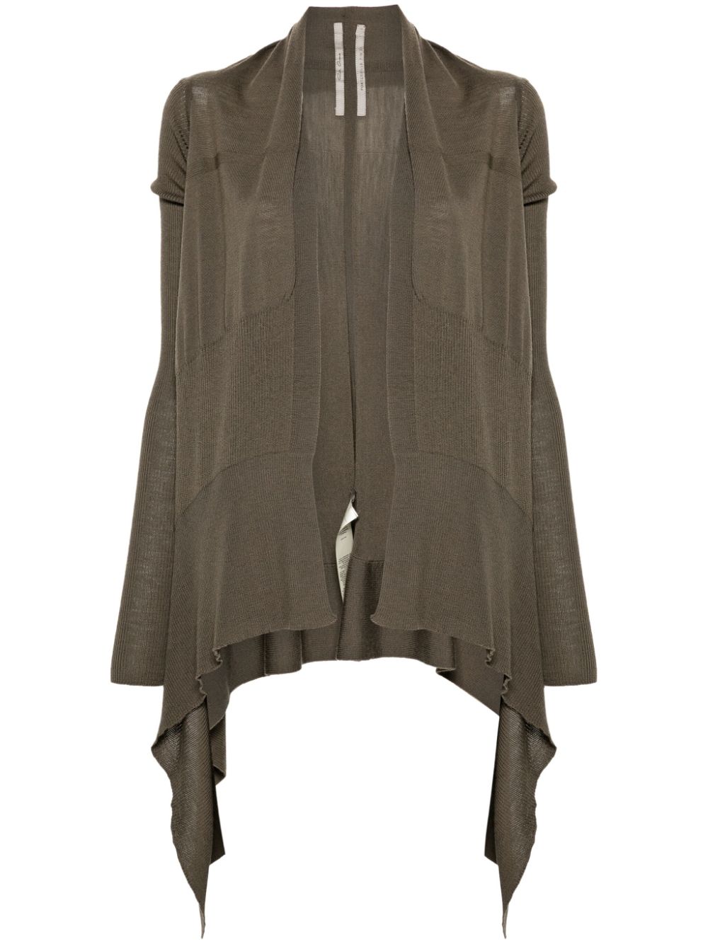 Rick Owens ribbed virgin wool cardigan - Brown von Rick Owens