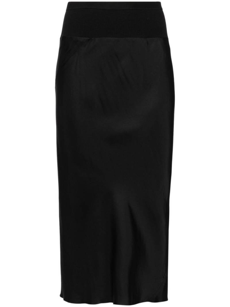 Rick Owens ribbed waistband skirts - Black von Rick Owens