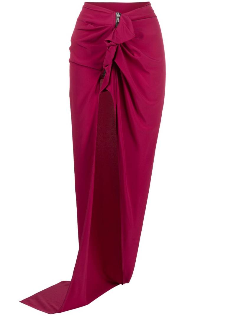 Rick Owens ruffle-trim draped maxi skirt - Pink von Rick Owens