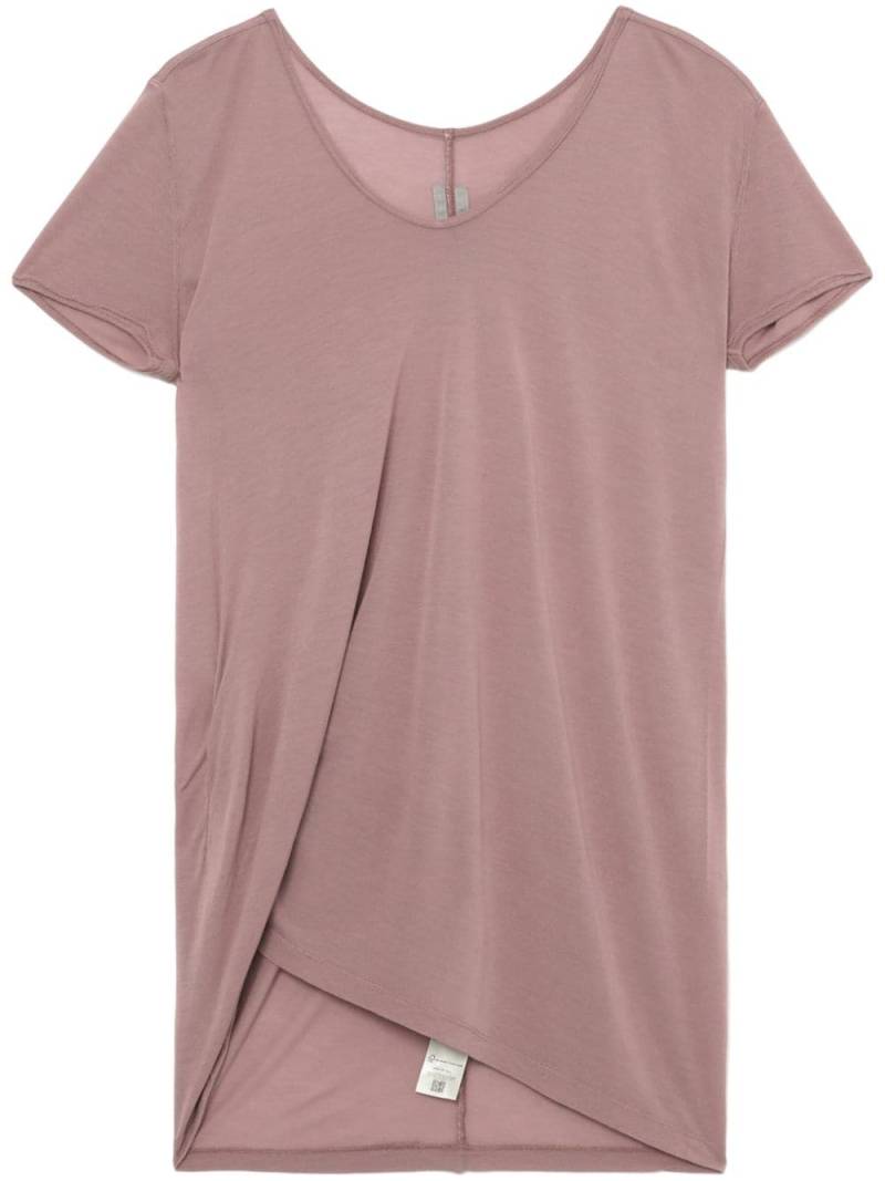 Rick Owens scoop-neck draped T-shirt - Pink von Rick Owens