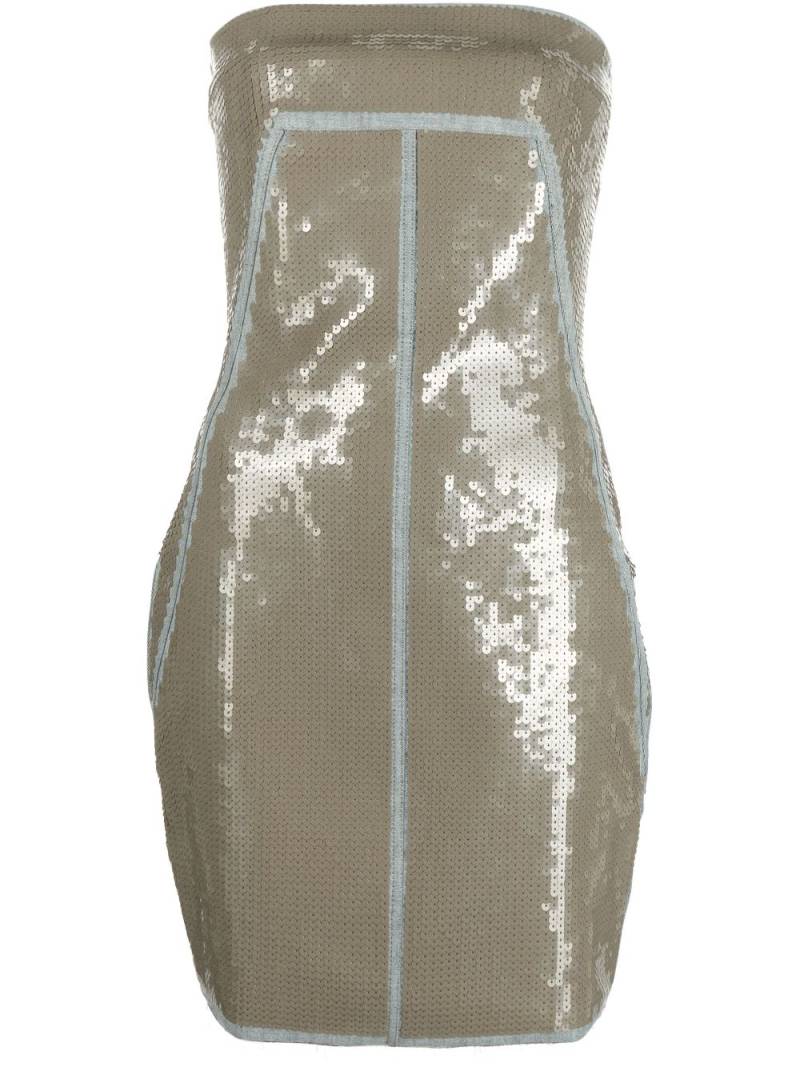 Rick Owens sequin-embellished bandeau dress - Green von Rick Owens