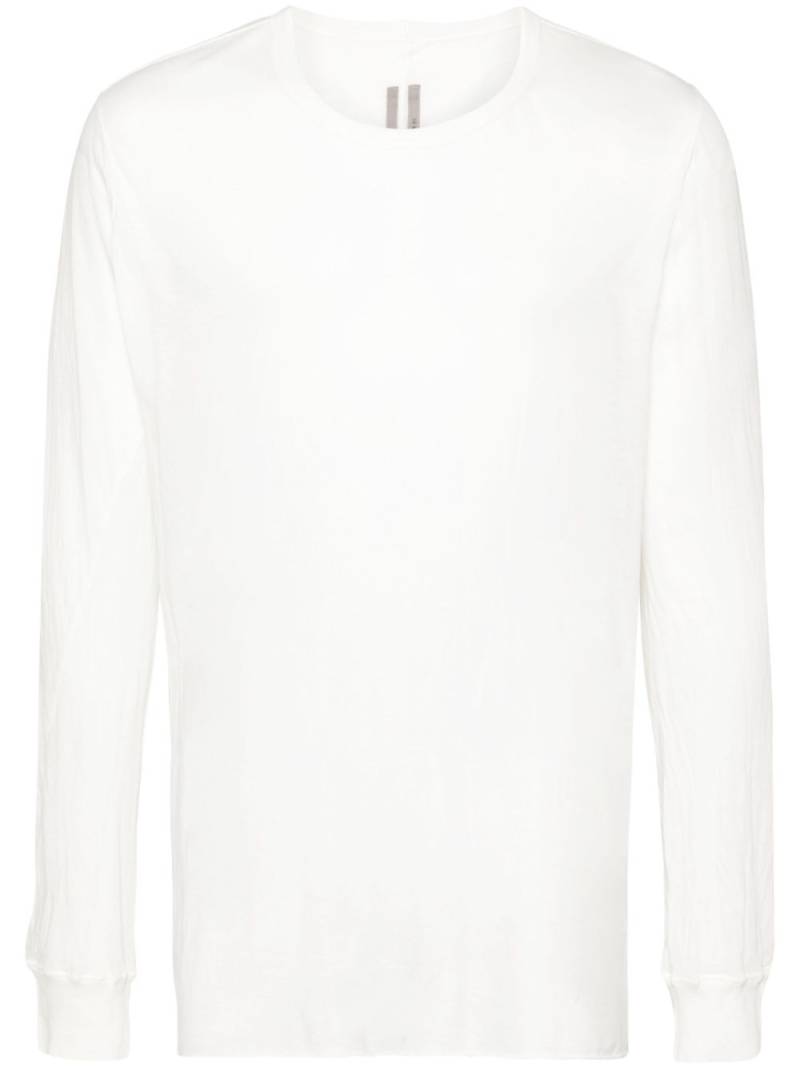 Rick Owens sheer cotton long-sleeved T-shirt - White von Rick Owens