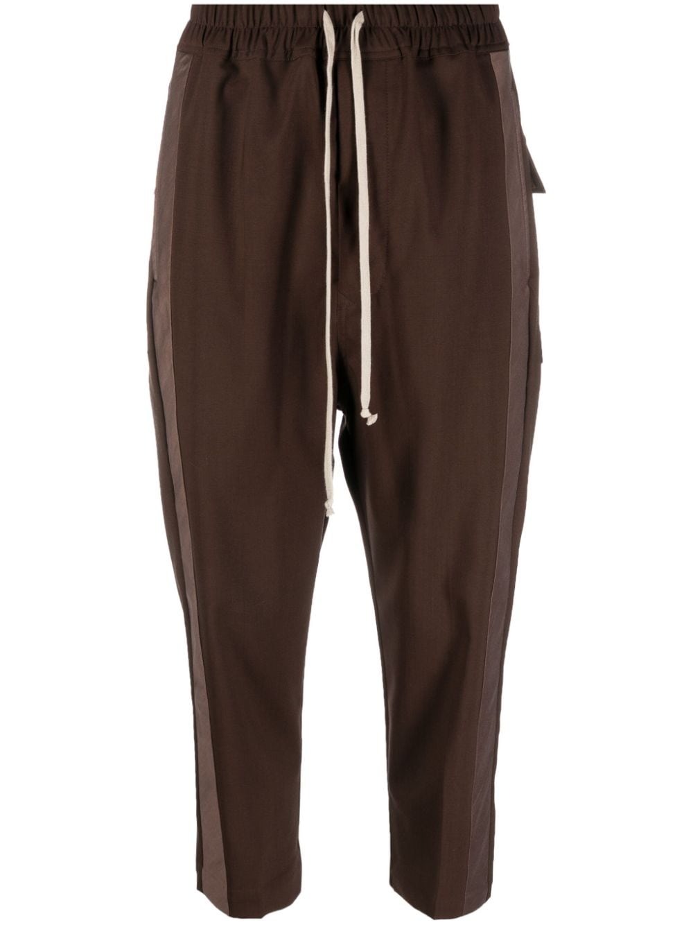 Rick Owens side-stripe cropped trousers - Brown von Rick Owens