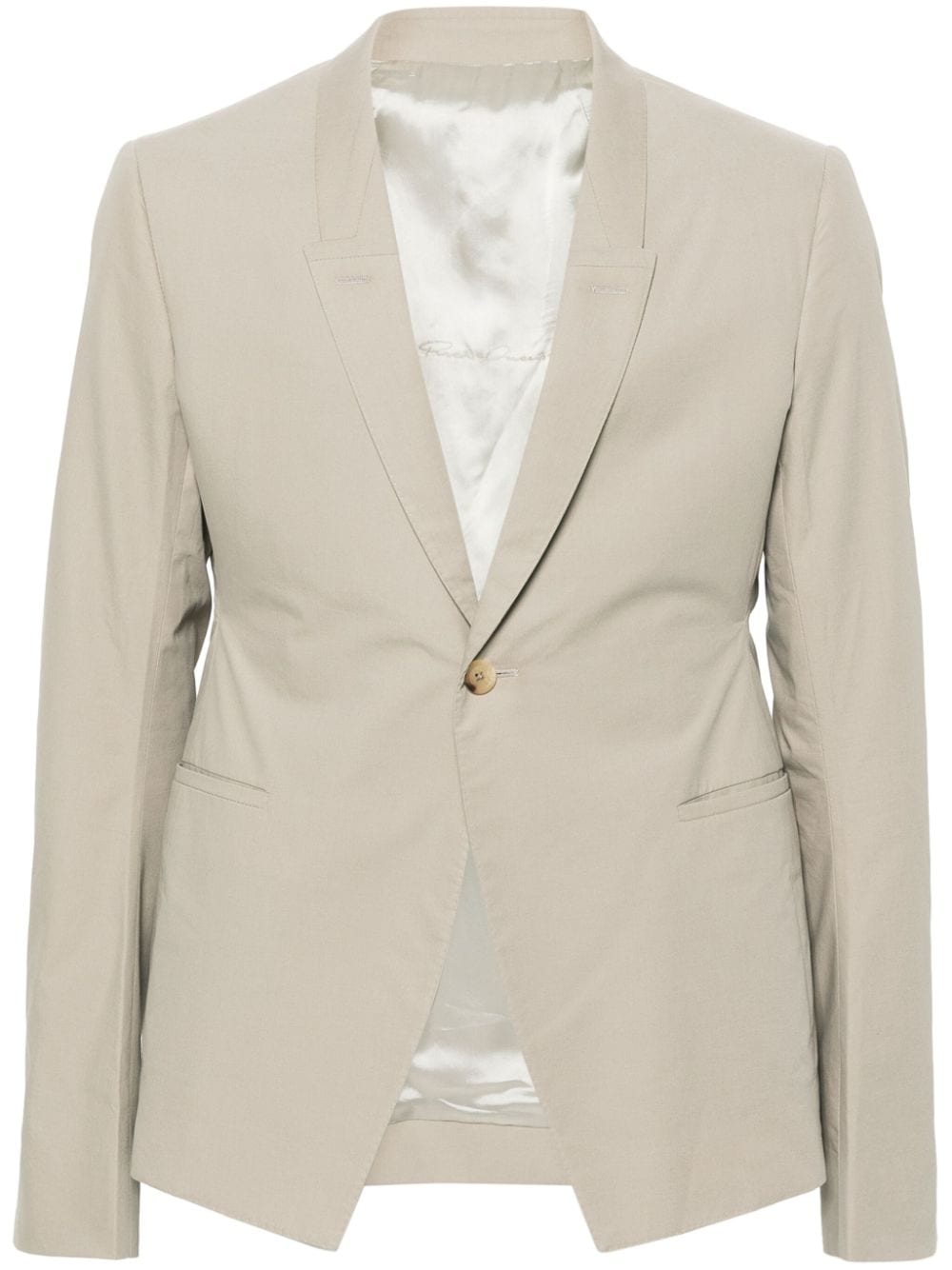 Rick Owens single-breasted poplin blazer - Neutrals von Rick Owens