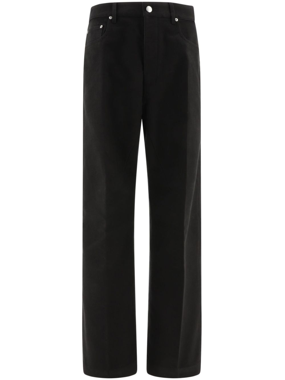 Rick Owens straight-leg cotton trousers - Black von Rick Owens