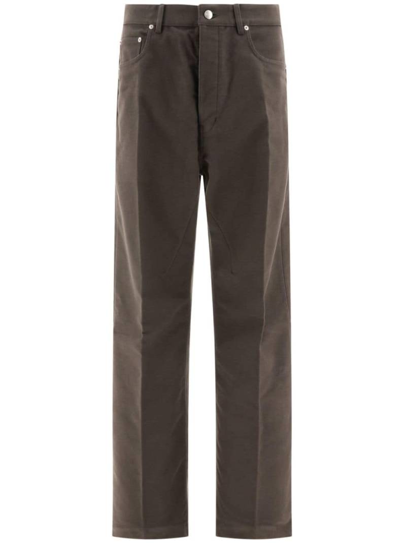 Rick Owens straight-leg cotton trousers - Grey von Rick Owens