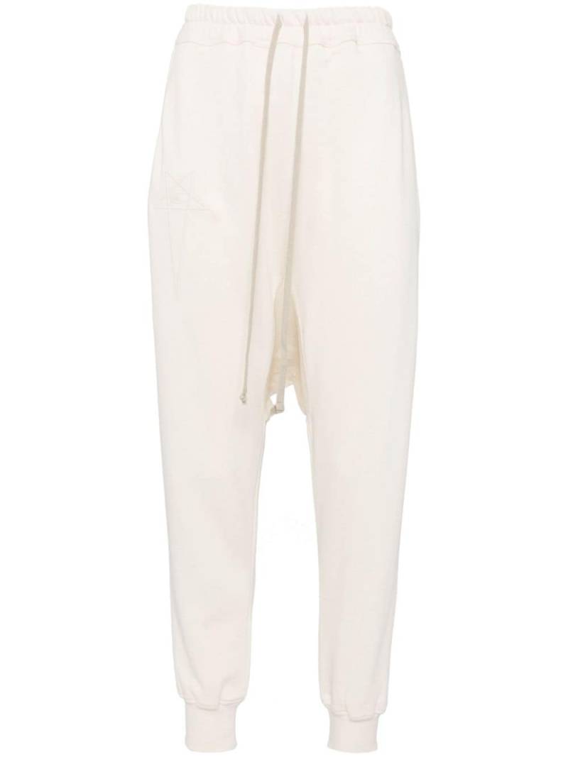 Rick Owens tapered cotton track pants - White von Rick Owens