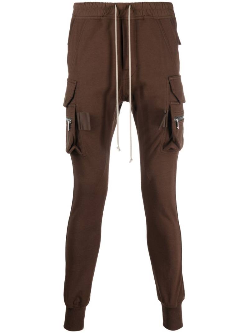 Rick Owens tapered-leg cotton trousers - Brown von Rick Owens