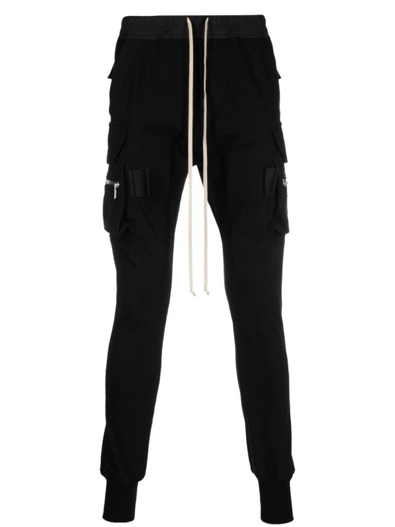 Rick Owens tapered-leg organic-cotton trousers - Black von Rick Owens