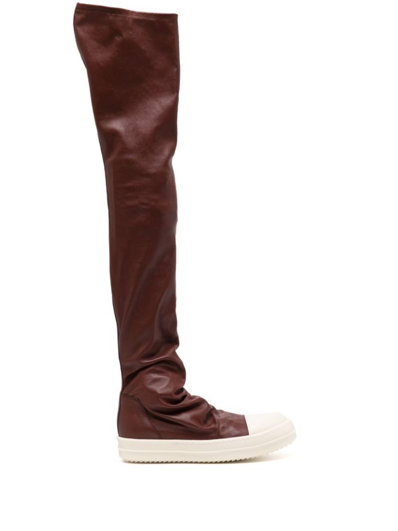 Rick Owens thigh-high leather boots - Brown von Rick Owens