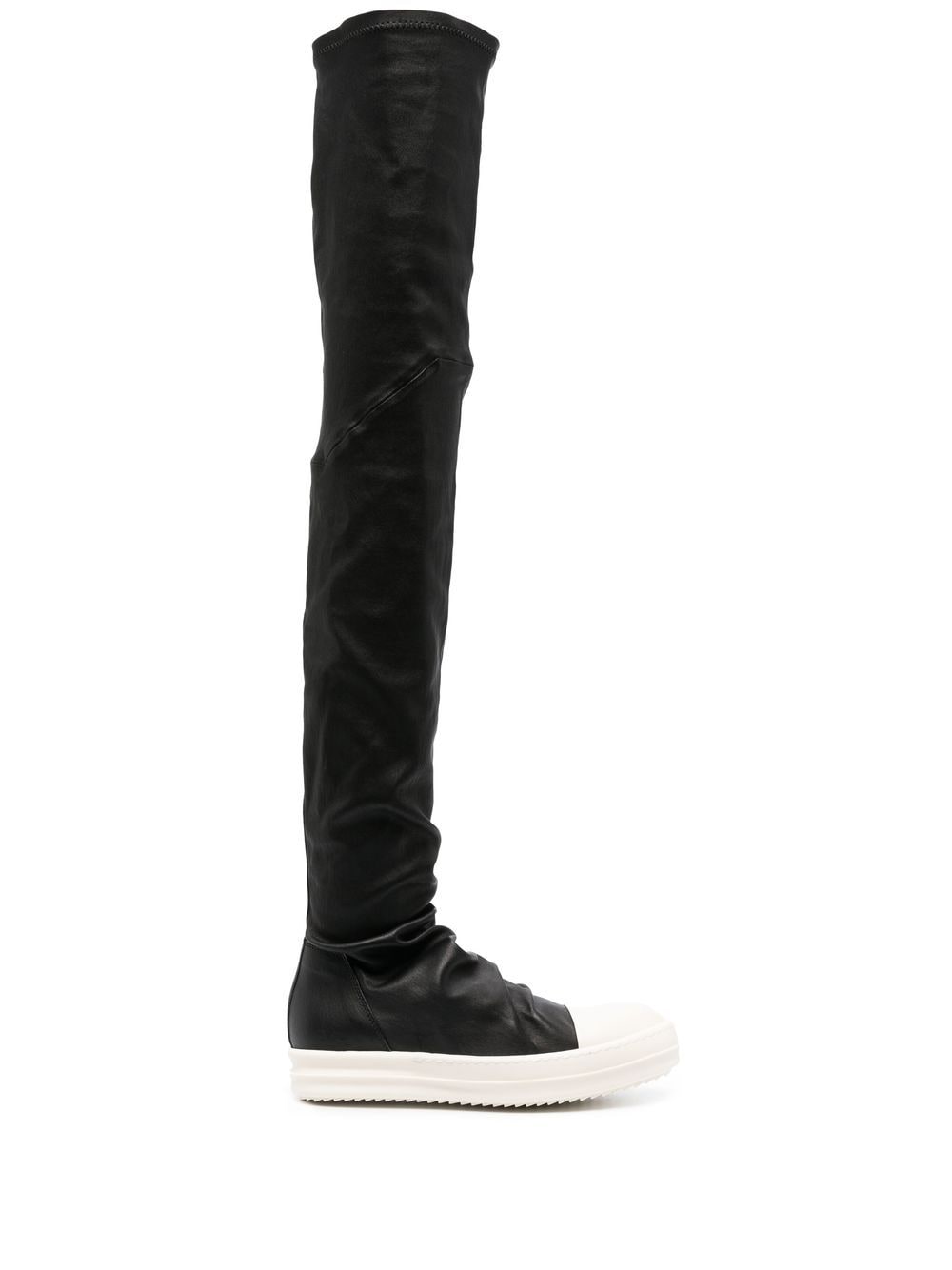 Rick Owens thigh-high leather sneaker boots - Black von Rick Owens