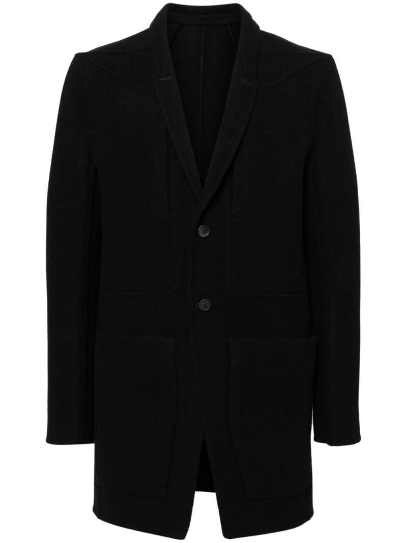 Rick Owens virgin-wool coat - Black von Rick Owens