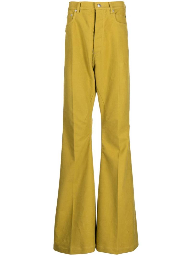 Rick Owens wide-leg cotton trousers - Yellow von Rick Owens