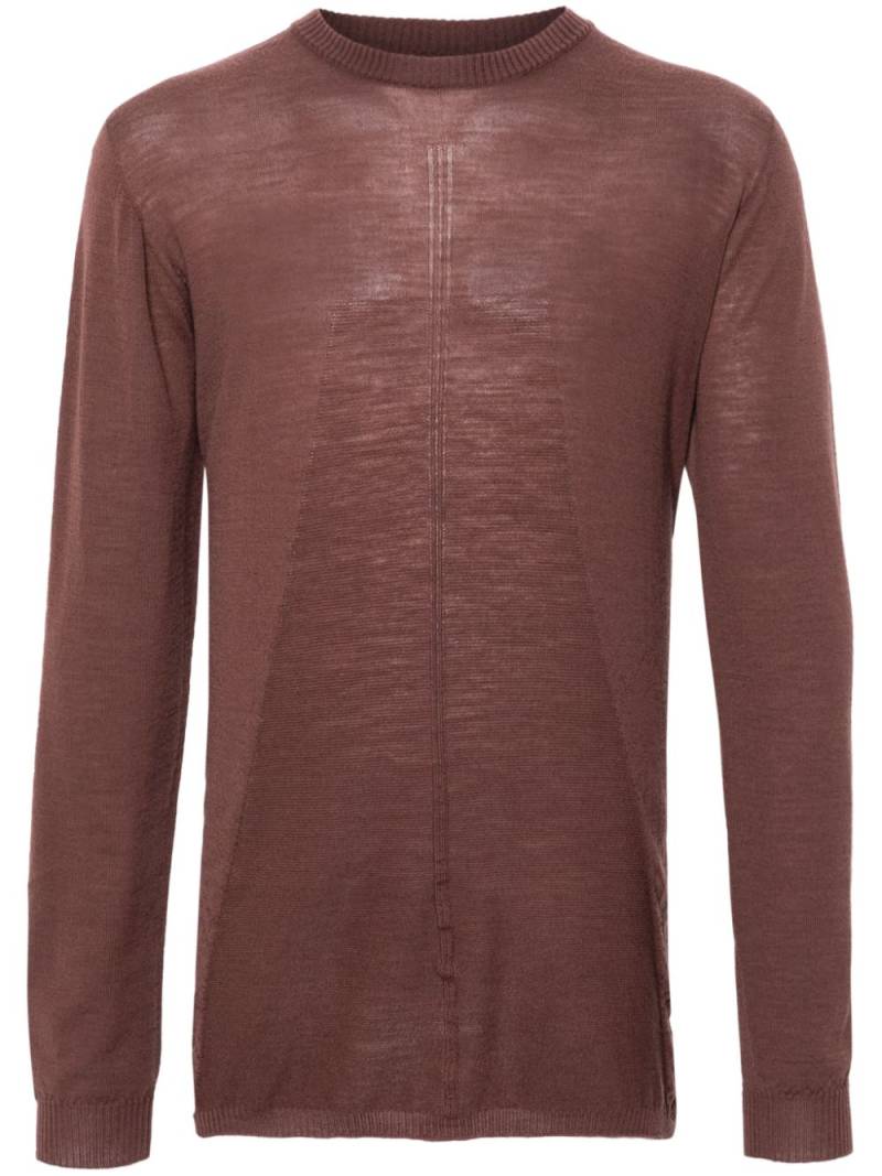 Rick Owens wool crew neck jumper - Brown von Rick Owens