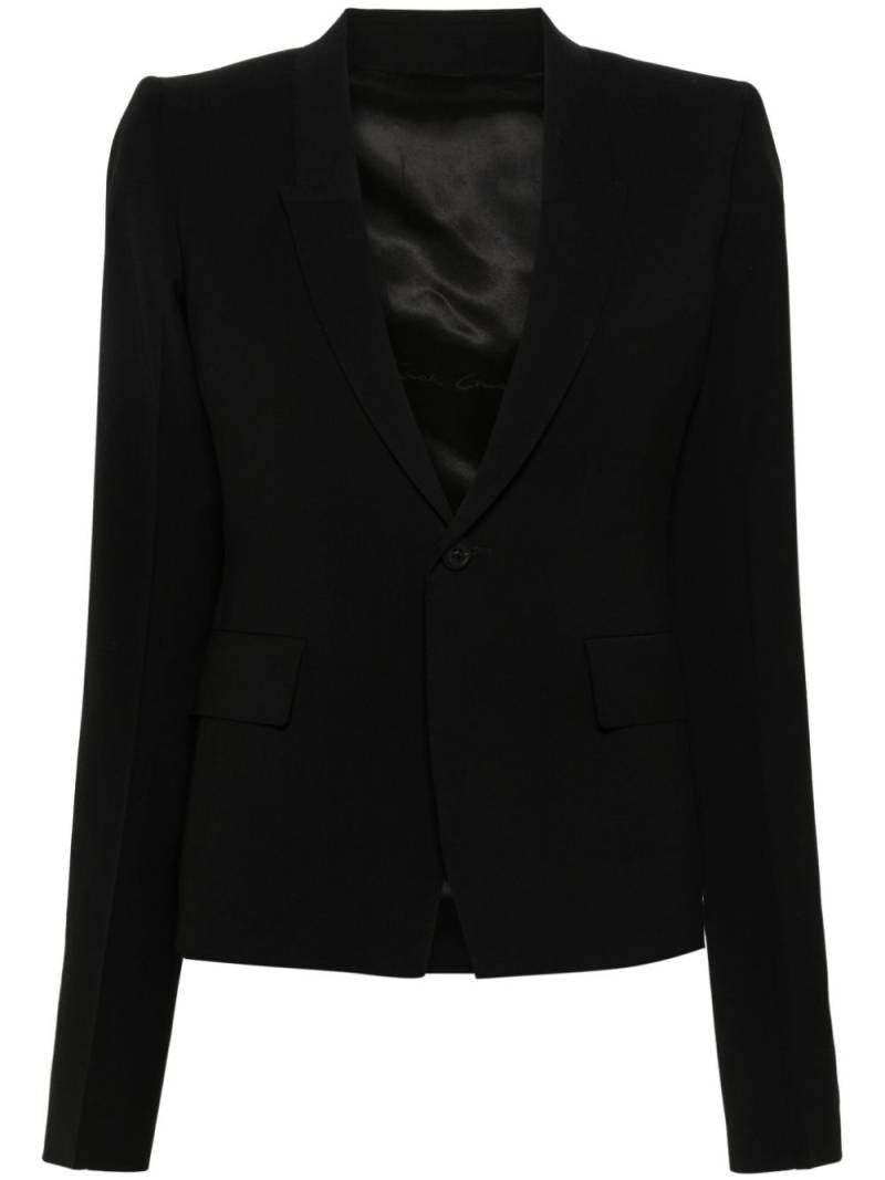 Rick Owens wool single-breasted blazer - Black von Rick Owens