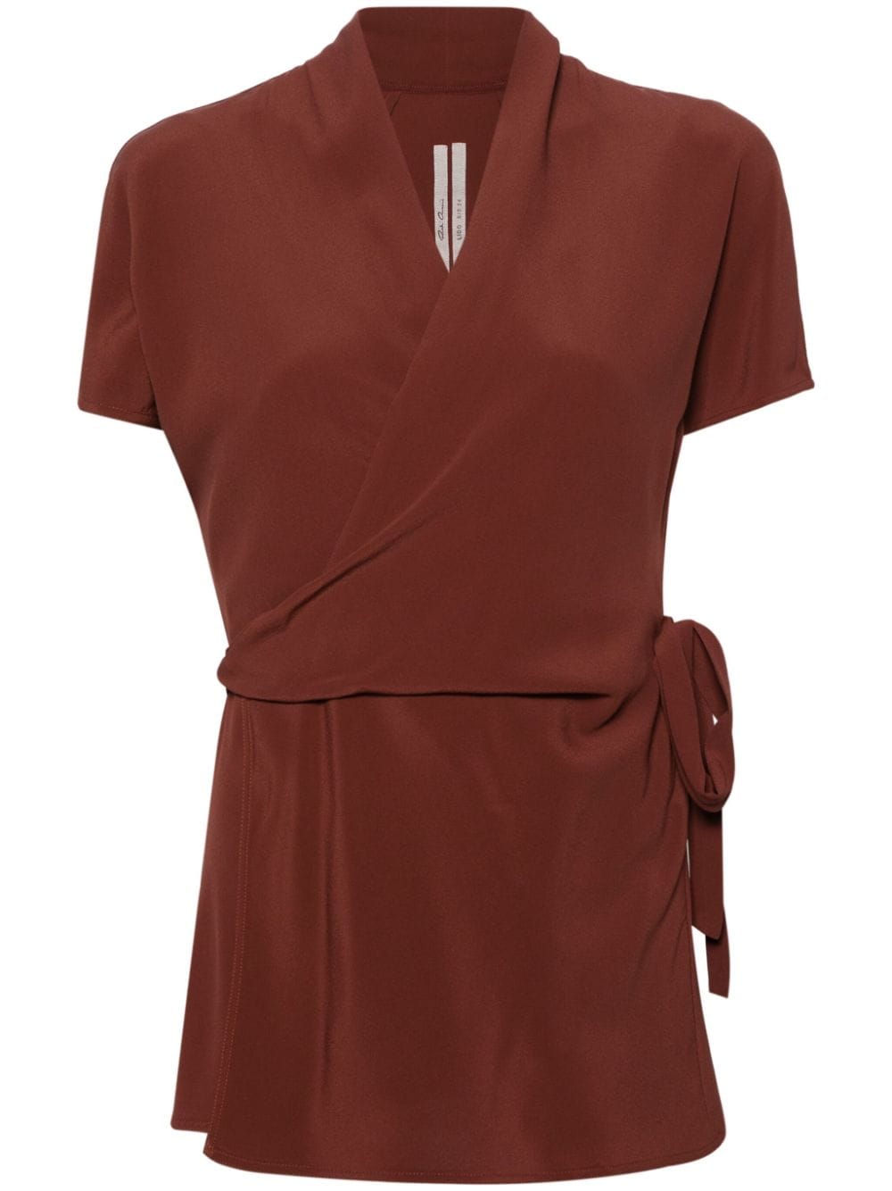 Rick Owens wrapped crepe blouse - Brown von Rick Owens