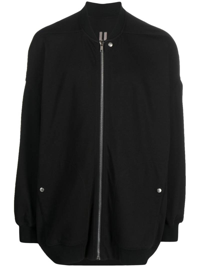 Rick Owens zip-up cotton bomber jacket - Black von Rick Owens