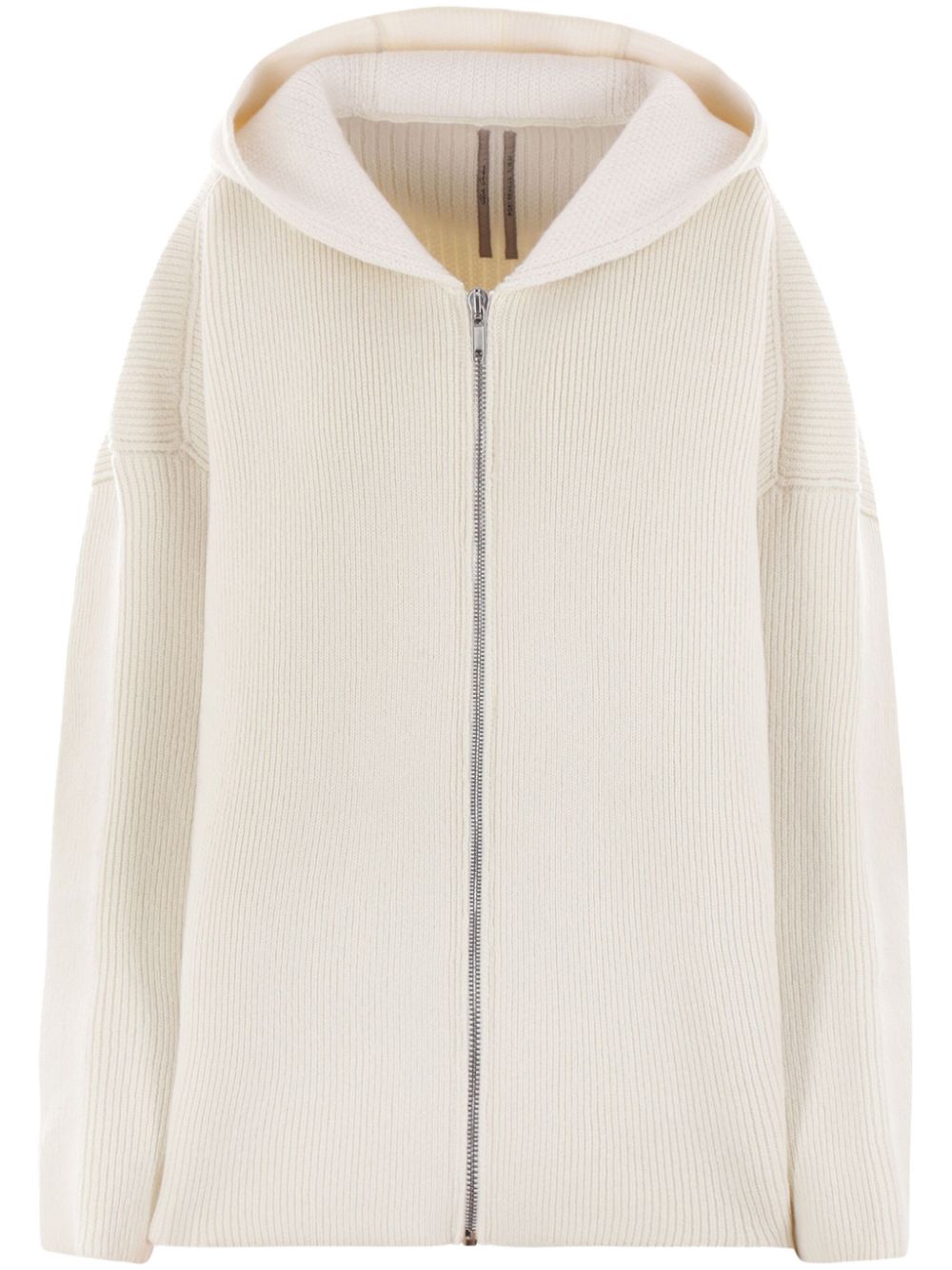 Rick Owens zipped hooded cardi-coat - Neutrals von Rick Owens