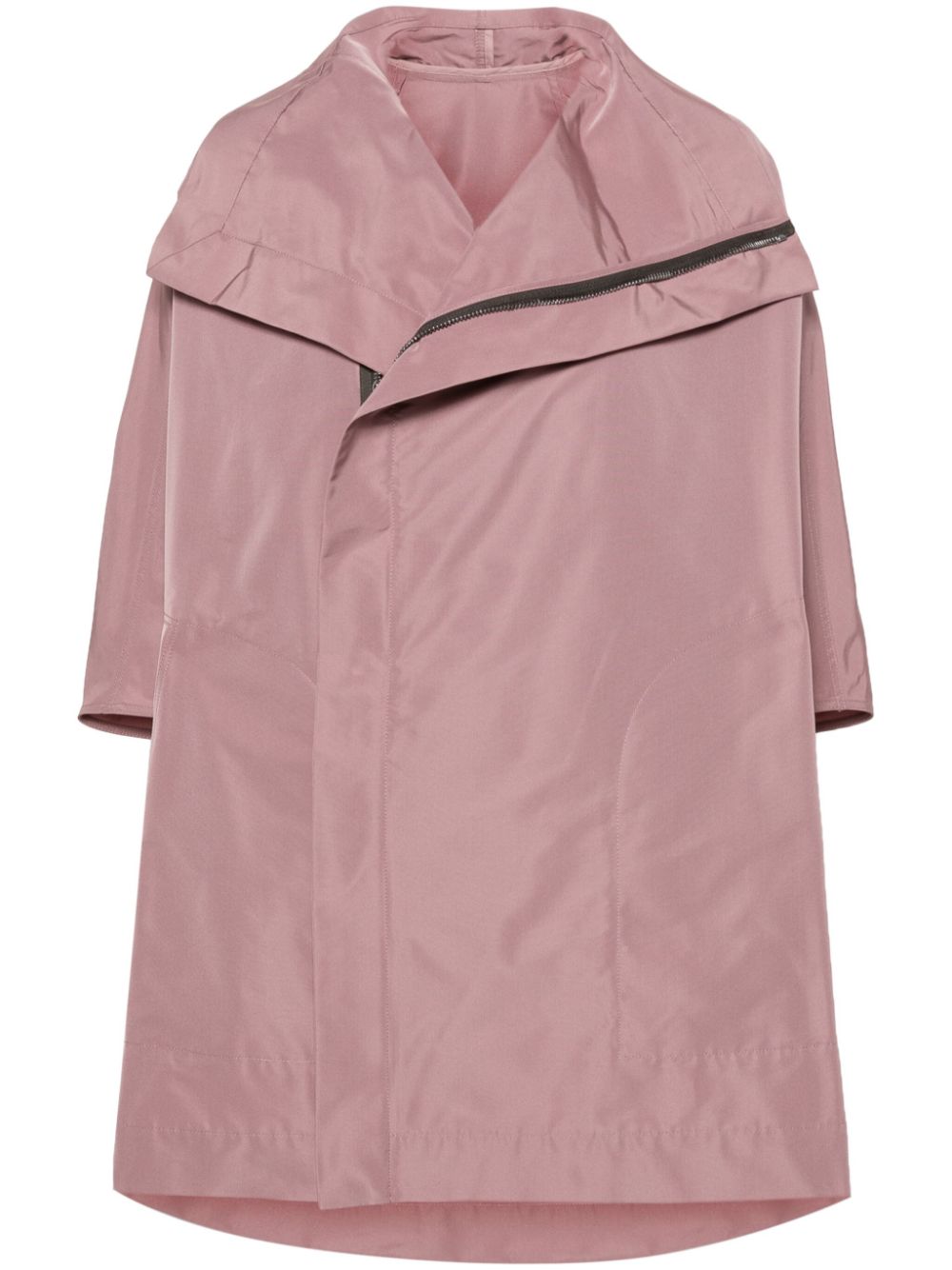 Rick Owens zipped twill raincoat - Pink von Rick Owens