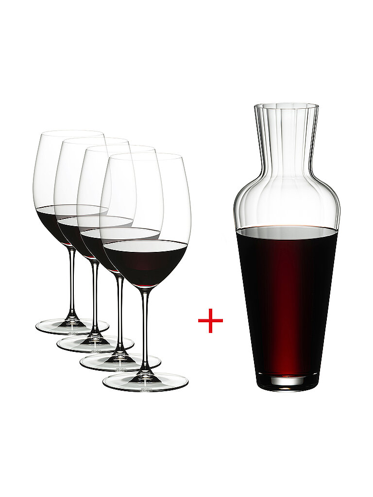 RIEDEL Rotweinglas 5er Set VERITAS Cabernet/Merlot und Dekanter von Riedel