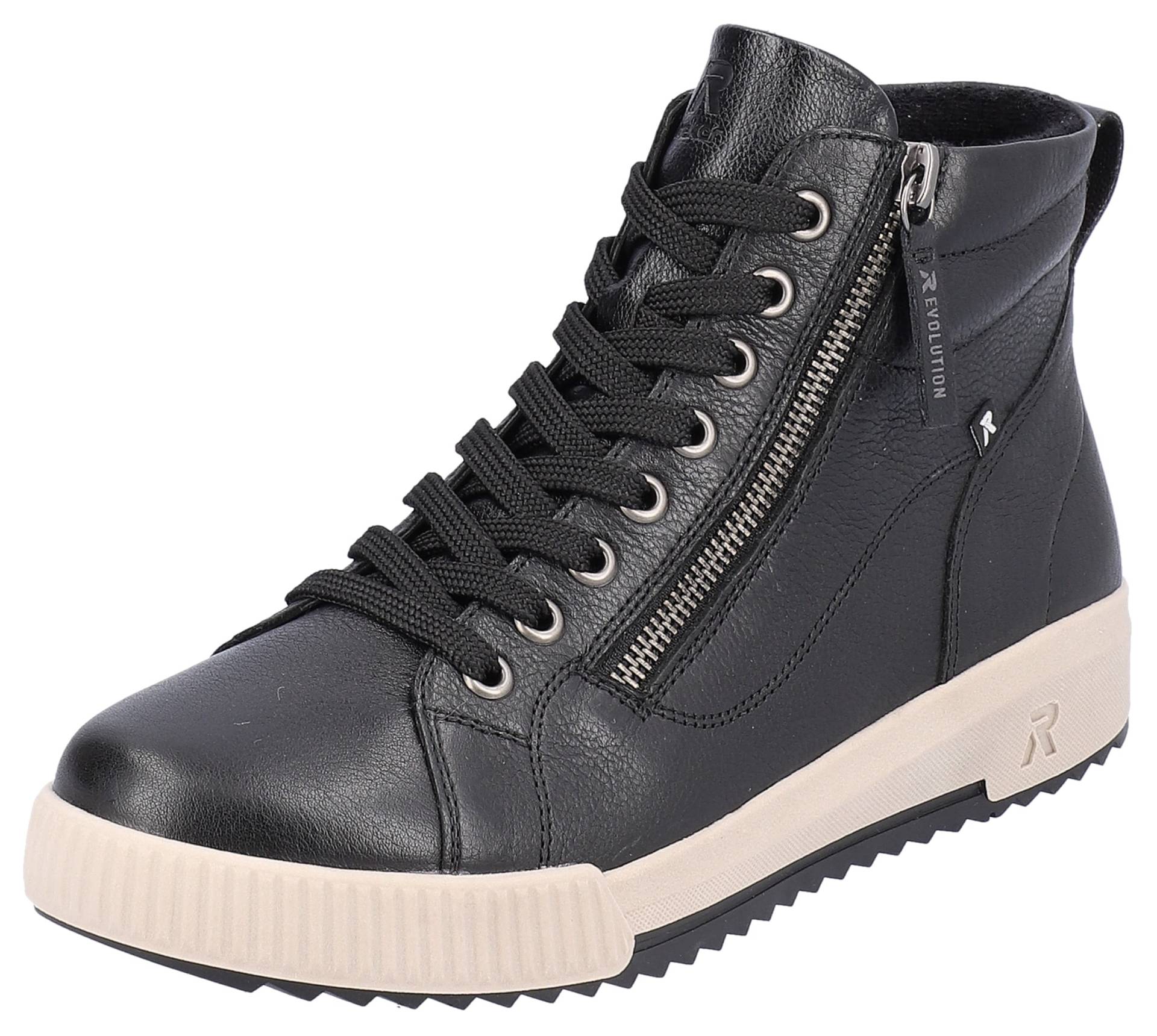 Rieker EVOLUTION Schnürboots, Stiefelette, High Top Sneaker, Freizeitboots mit Reissverschluss von Rieker EVOLUTION