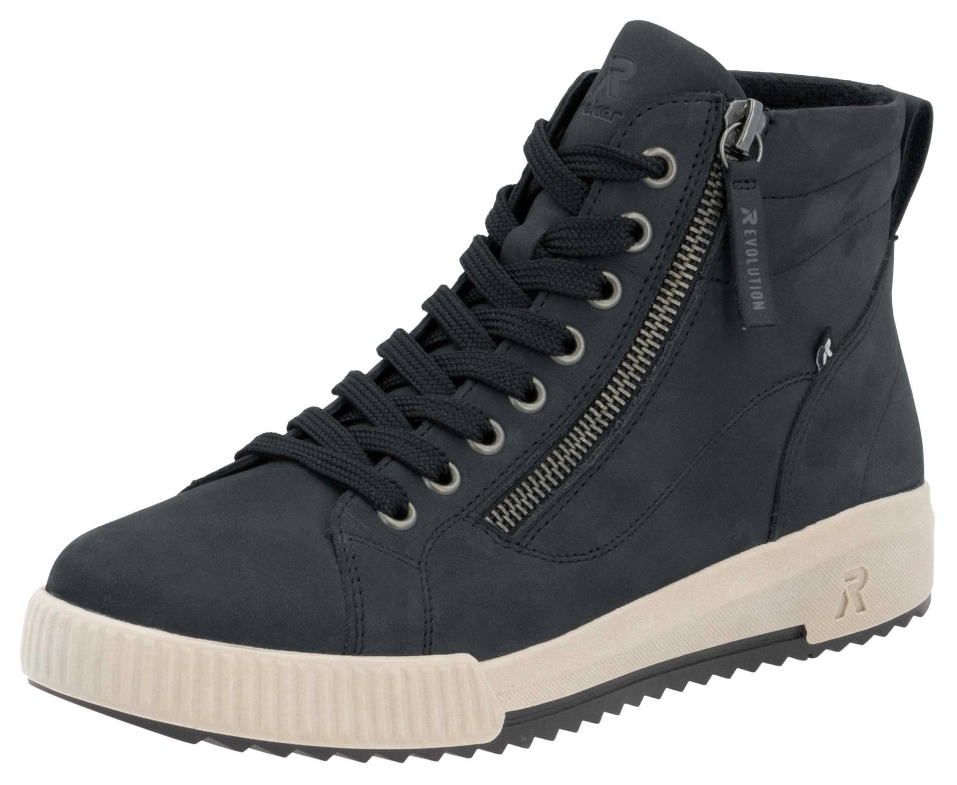 Rieker EVOLUTION Schnürboots, Stiefelette, High Top Sneaker, Freizeitboots mit Reissverschluss von Rieker EVOLUTION