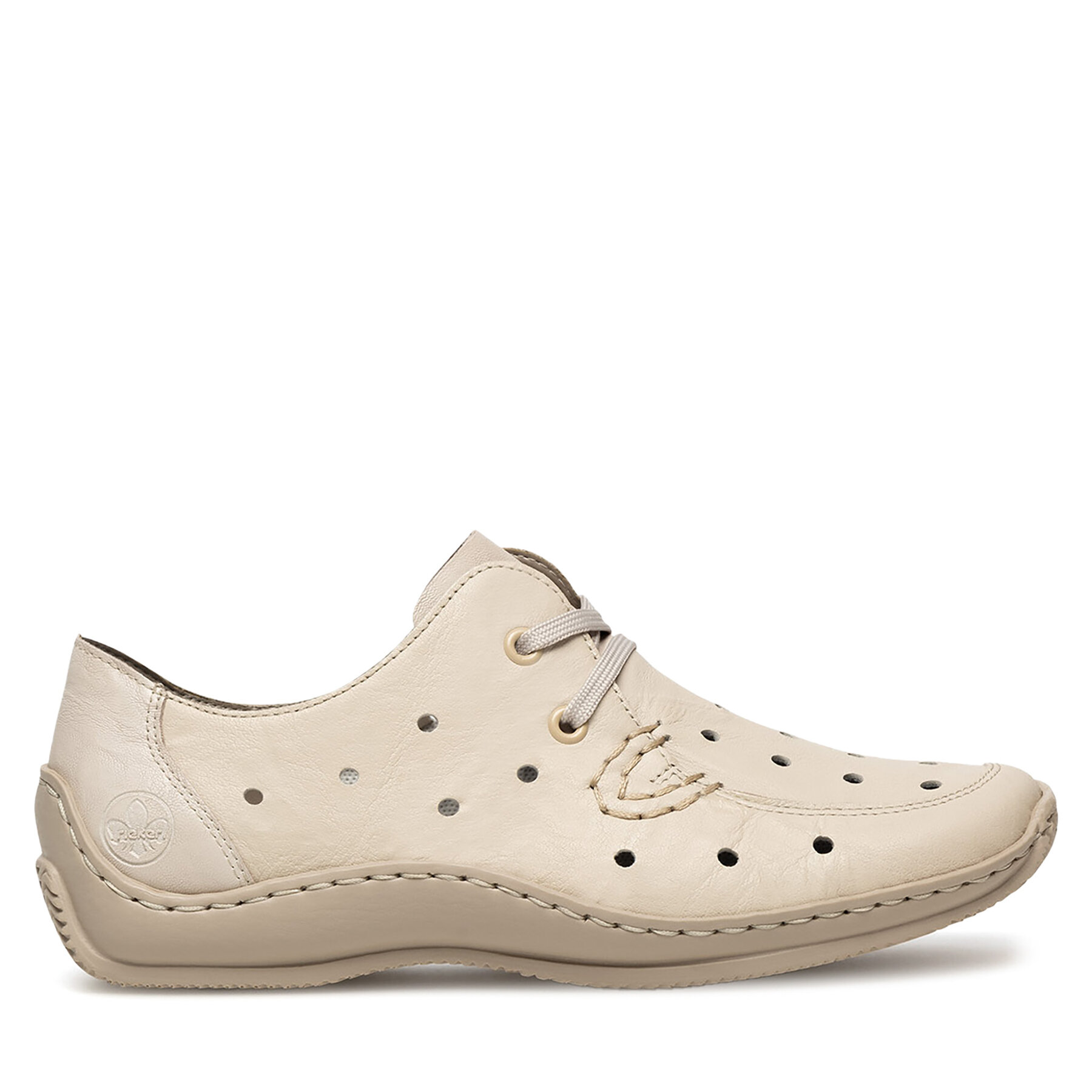 Halbschuhe Rieker L1715-60 Beige von Rieker