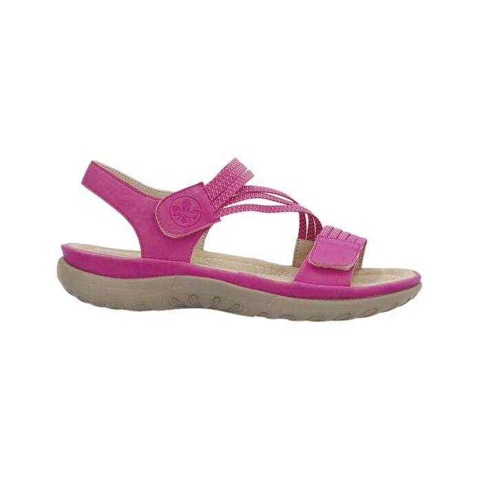 Modische Rieker Sandale aus weichem Softmaterial fuchsia, 36 von Rieker