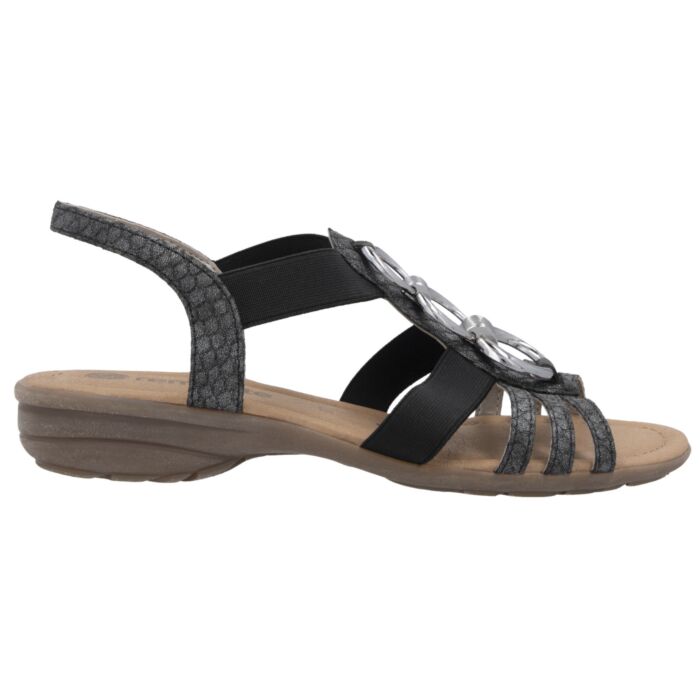 Remonte Sandalette für Damen aus Softmaterial graphit Remonte Sandalette für Damen aus Softmaterial graphit von Rieker