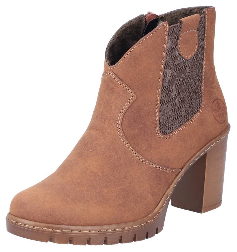 Rieker Cowboy Stiefelette, Westernstiefelette, Stiefelette mit seitlichem Stretcheinsatz von Rieker