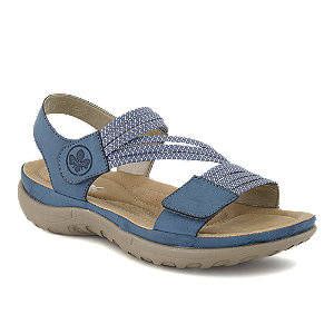 Rieker Damen Flache Sandalette Blau von Rieker