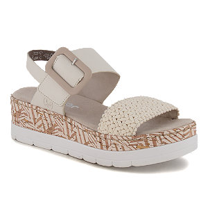 Rieker Damen Hohe Sandalette Beige von Rieker