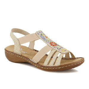 Rieker Damen Hohe Sandalette Beige von Rieker