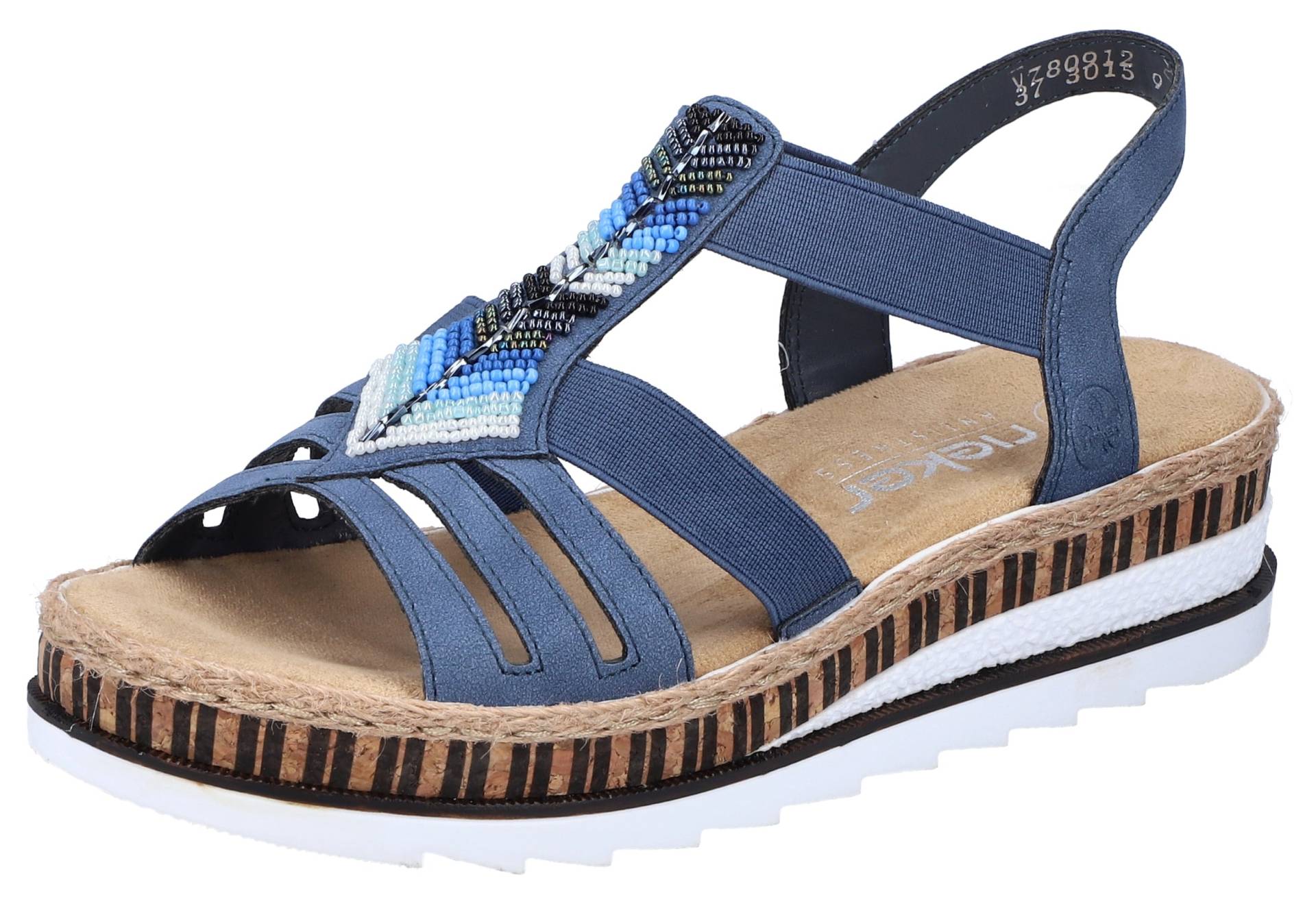 Rieker Keilsandalette, Sommerschuh, Sandalette mit Gummizügen für guten Sitz Rieker Keilsandalette, Sommerschuh, Sandalette mit Gummizügen für guten Sitz von Rieker