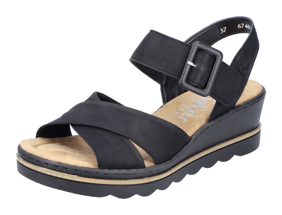 Rieker Keilsandalette, Sommerschuh, Sandale, Keilabsatz, mit gekreuzten Bandagen Rieker Keilsandalette, Sommerschuh, Sandale, Keilabsatz, mit gekreuzten Bandagen von Rieker