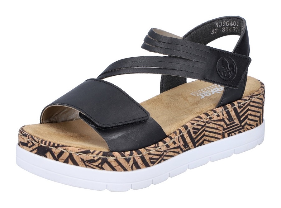 Rieker Keilsandalette, Sommerschuh, Sandale, Keilabsatz, mit gemusterter Plateausohle Rieker Keilsandalette, Sommerschuh, Sandale, Keilabsatz, mit gemusterter Plateausohle von Rieker
