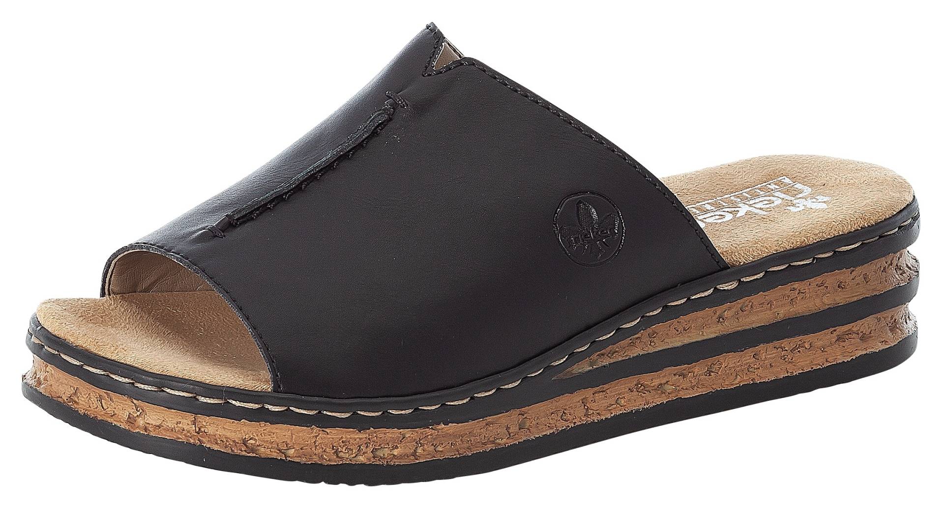 Rieker Pantolette, Plateau, Sommerschuh, Schlappen in klassischer Optik Rieker Pantolette, Plateau, Sommerschuh, Schlappen in klassischer Optik von Rieker