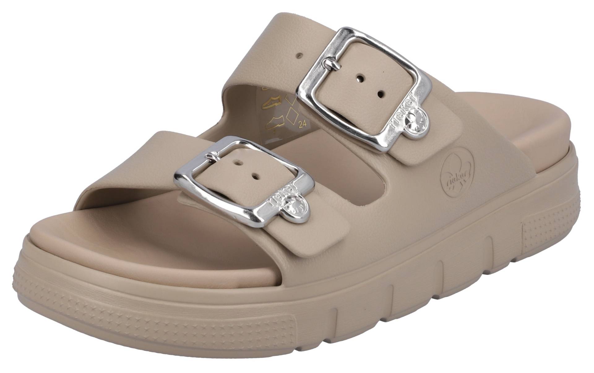 Rieker Pantolette, Plateau, Sommerschuh, Schlappen in Weite G (=weit) Rieker Pantolette, Plateau, Sommerschuh, Schlappen in Weite G (=weit) von Rieker