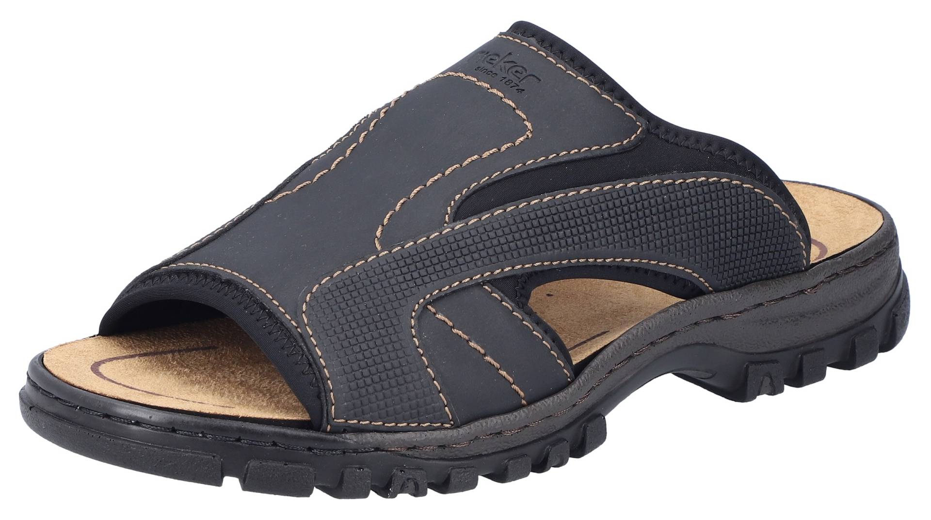 Rieker Pantolette, Sommerschuh, Schlappen, Poolslides, mit markanter Laufsohle von Rieker