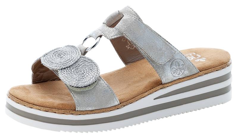 Rieker Pantolette, Keilabsatz, Sommerschuh, Schlappen für den Sommer von Rieker