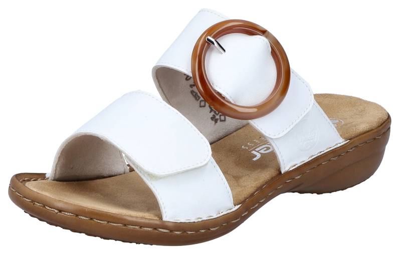 Rieker Pantolette, Keilabsatz, Sommerschuh, Schlappen mit grosser Zierschnalle Rieker Pantolette, Keilabsatz, Sommerschuh, Schlappen mit grosser Zierschnalle von Rieker