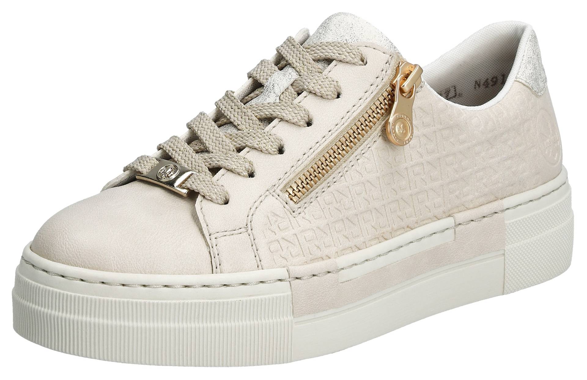 Rieker Plateausneaker, mit goldfarbenem Reissverschluss, Freizeitschuh, Halbschuh, Schnürschuh Rieker Plateausneaker, mit goldfarbenem Reissverschluss, Freizeitschuh, Halbschuh, Schnürschuh von Rieker