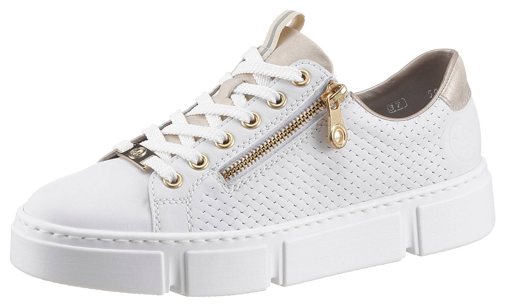 Rieker Plateausneaker, mit goldfarbenen Details, Freizeitschuh, Halbschuh, Schnürschuh Rieker Plateausneaker, mit goldfarbenen Details, Freizeitschuh, Halbschuh, Schnürschuh von Rieker
